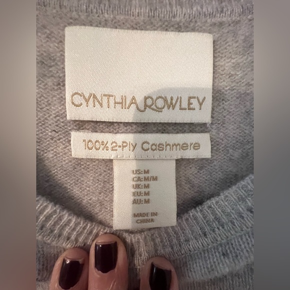 Cynthia Rowley Polka Dot Cashmere Sweater Size M - Picture 3 of 7